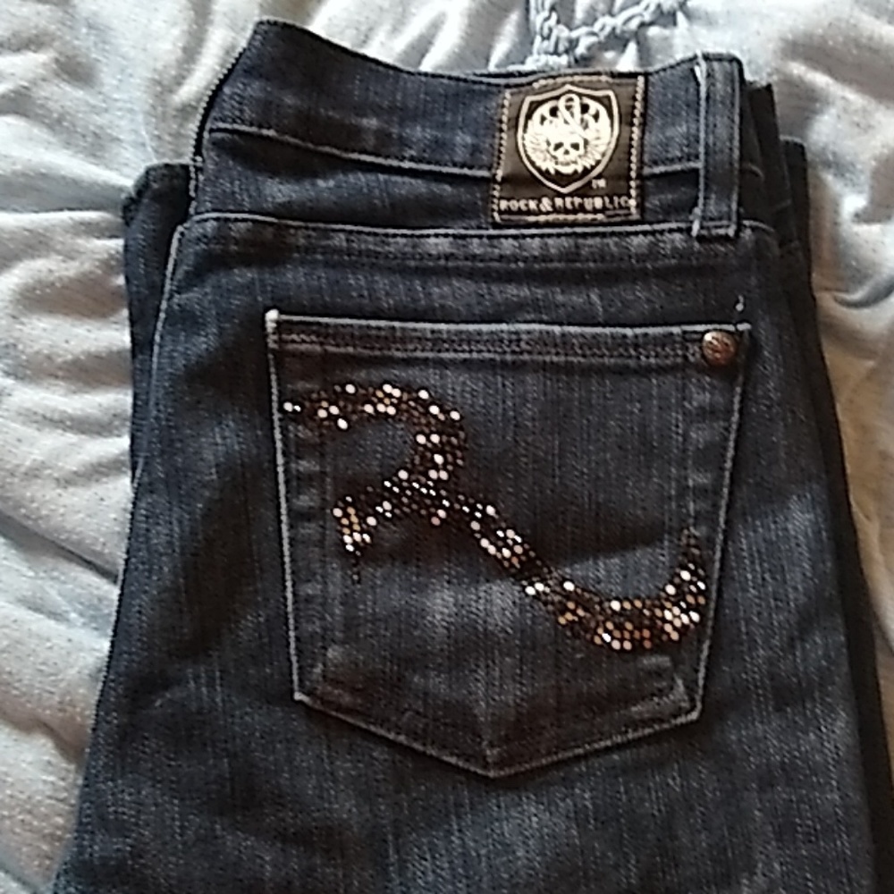 Dark wash Straight Leg Rock & Republic Jeans